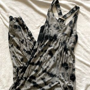 Racer back tie dye maxi dress